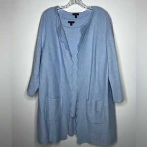 Talbots / Plus Size Women’s Scalloped Cardigan and Tank Top set / Size X